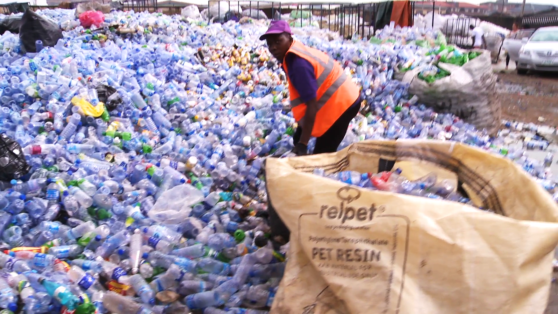 waste collection for recycling in Africa - www.videoblocks.com
